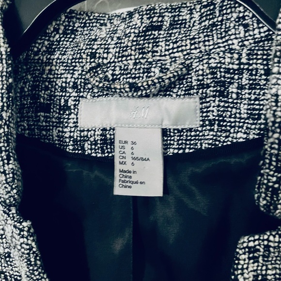 H&M Tweed Blazer (Black) - Picture 3 of 4